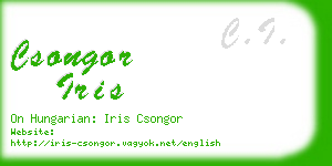 csongor iris business card